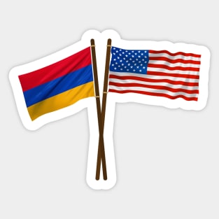 American Armenian Flag Sticker